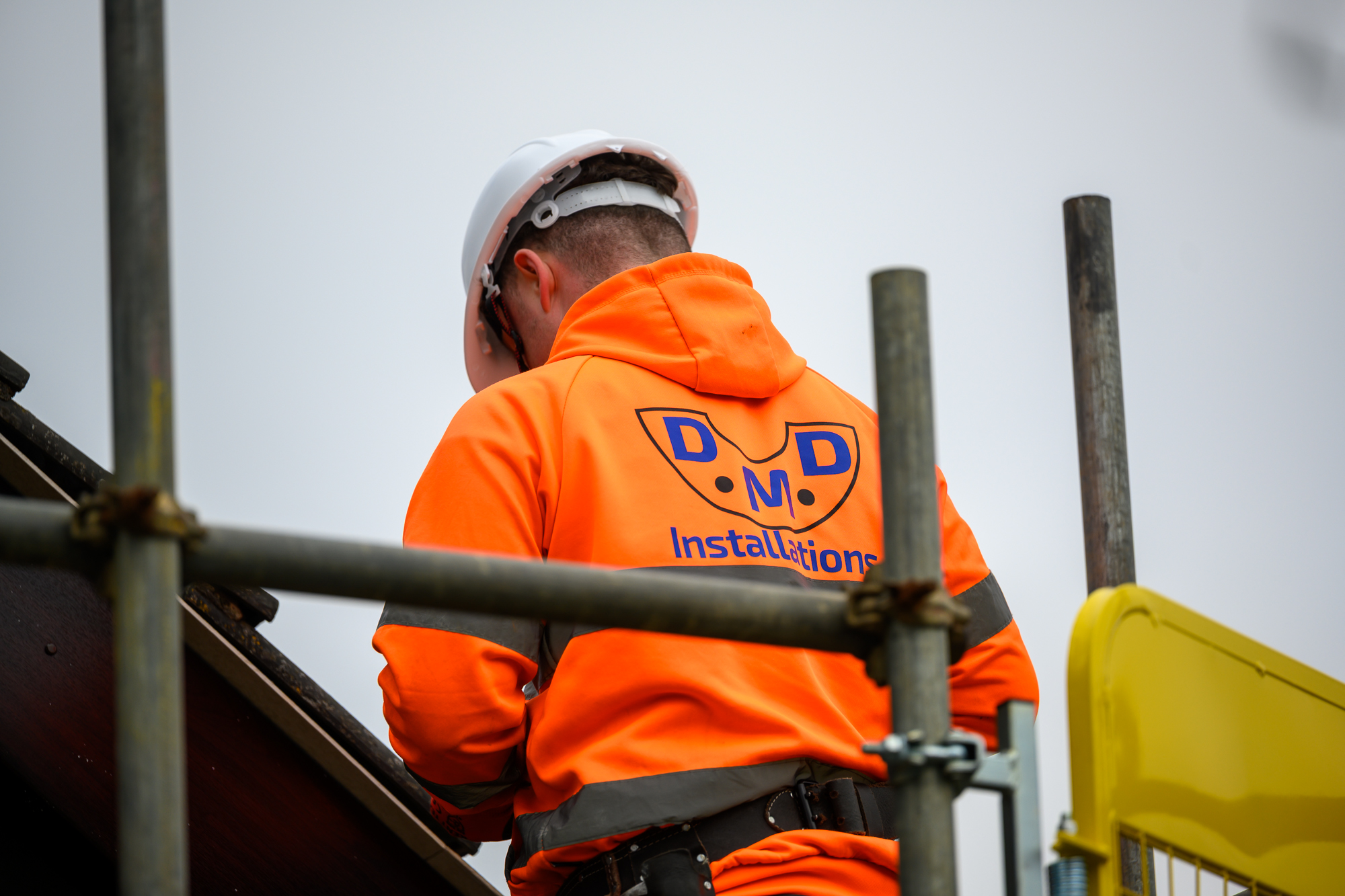 Roofer on roof